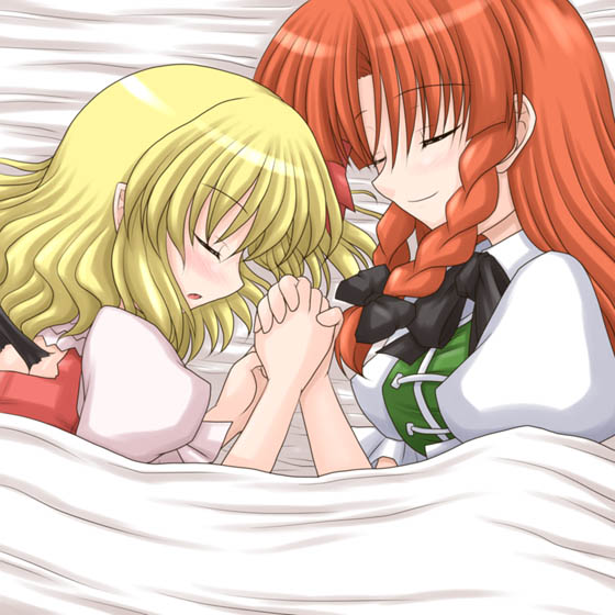 flandre scarlet and hong meiling (touhou) drawn by bococho
