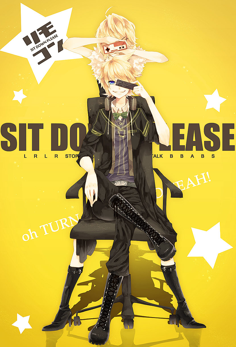 kagamine rin and kagamine len (vocaloid and 1 more) drawn by ragi_(pluie)