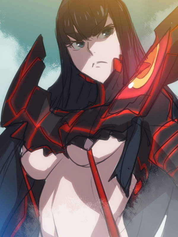 matoi ryuuko, senketsu, and kiryuuin satsuki (kill la kill) drawn by ban!_(bansankan)