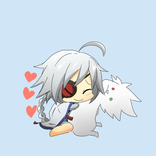ragna the bloodedge and nu-13 (blazblue) drawn by kitasumaki