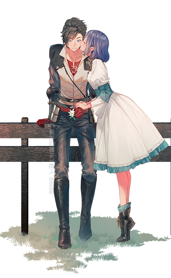 clive rosfield and jill warrick (final fantasy and 2 more) drawn by lm_0063