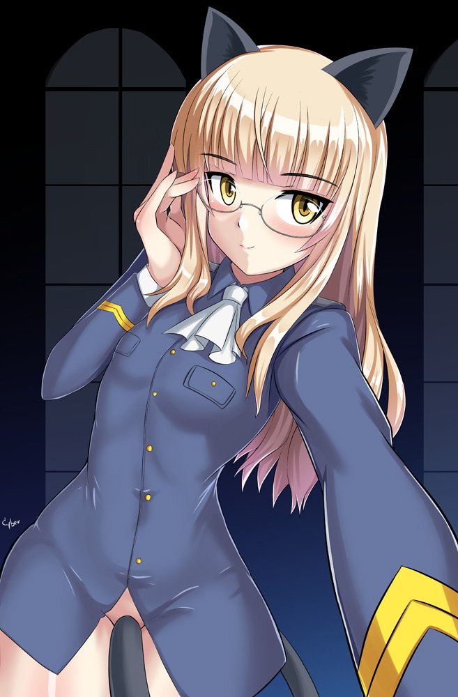perrine h. clostermann (world witches series and 1 more) drawn by cyber_(cyber_knight)
