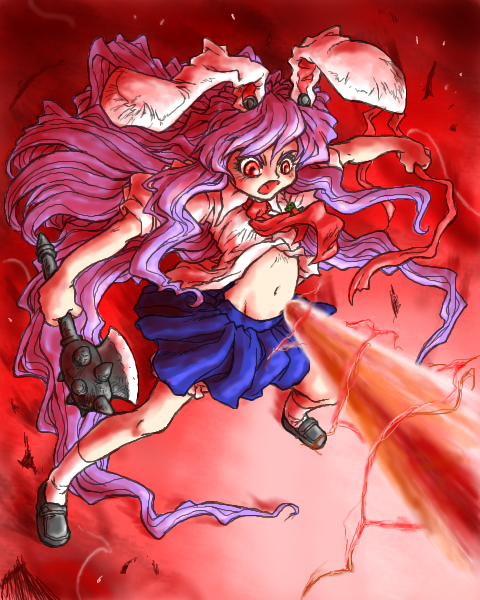 reisen udongein inaba and getter-1 (touhou and 1 more) drawn by sarufu