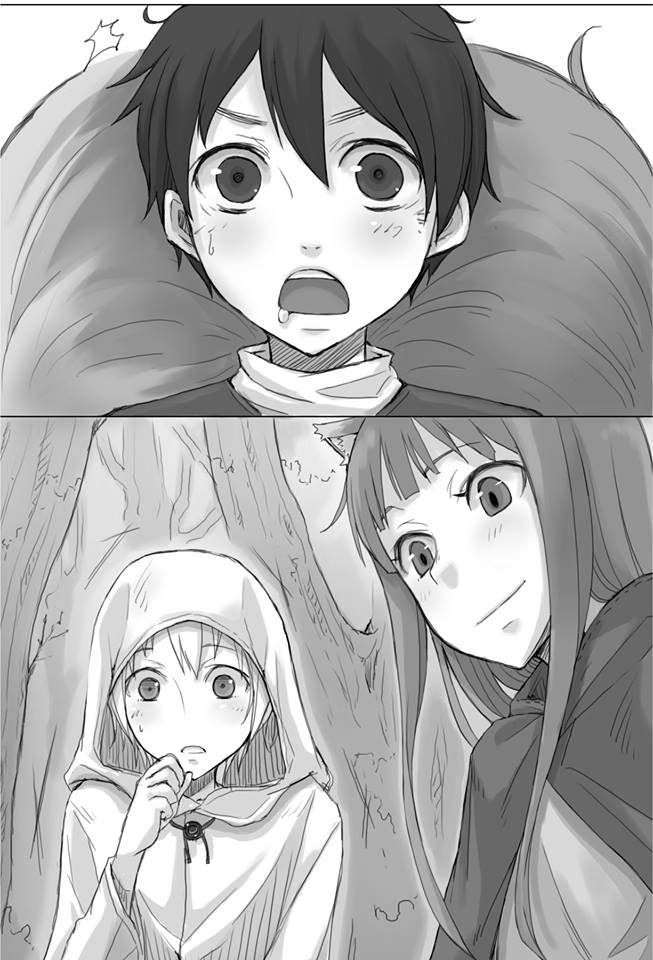 holo, klass, and aryes (spice and wolf) drawn by ayakura_juu