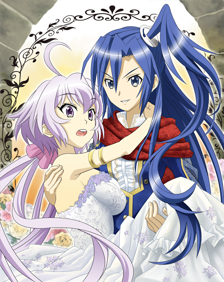 yukine chris and kazanari tsubasa (senki zesshou symphogear) drawn by link_(aa30)