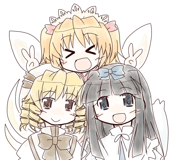 star sapphire, luna child, and sunny milk (touhou) drawn by nekoma_(phage)
