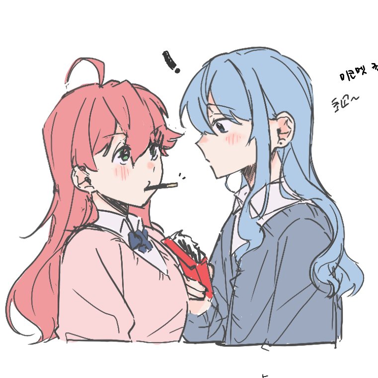 hoshimachi suisei and sakura miko (hololive) drawn by sakgi