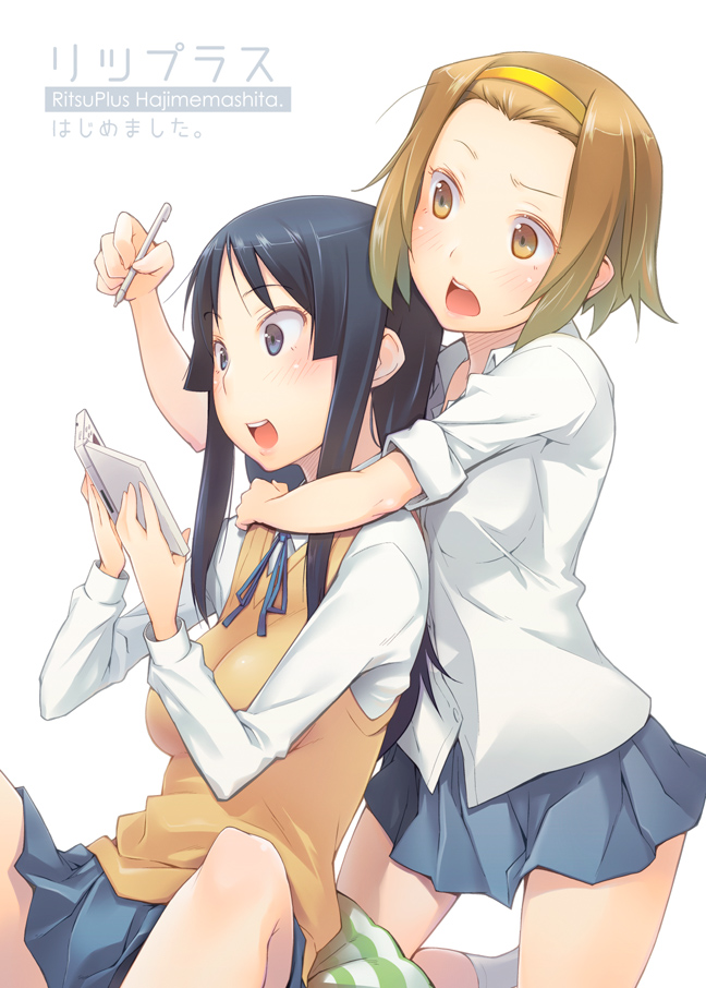 akiyama mio and tainaka ritsu (k-on! and 1 more) drawn by toruneko