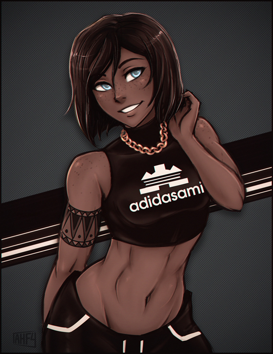 korra (avatar legends and 1 more) drawn by iahfy