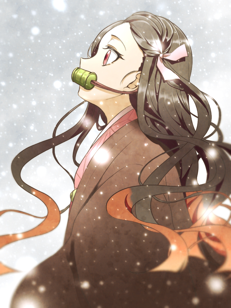 kamado nezuko (kimetsu no yaiba) drawn by utatane_nenne