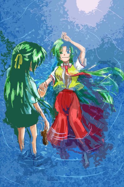 sonozaki mion and sonozaki shion (higurashi no naku koro ni) drawn by wahi