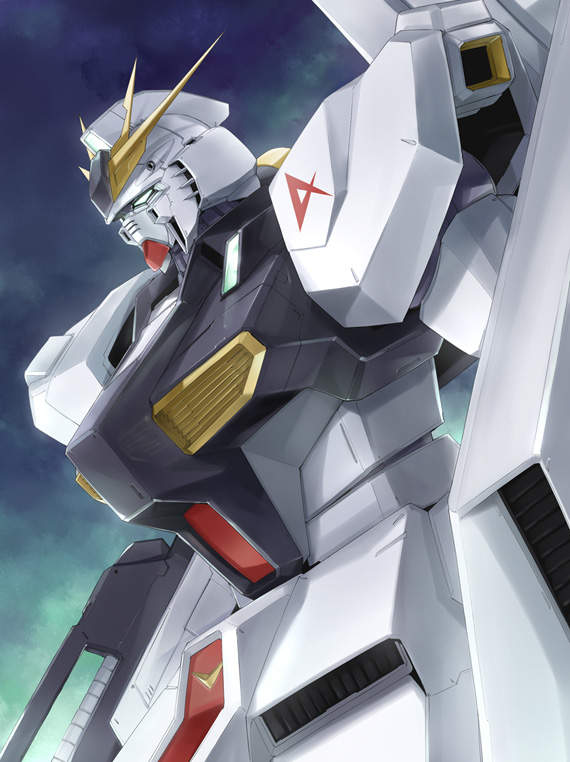 nu gundam (gundam and 1 more) drawn by tomo_(machinemess)