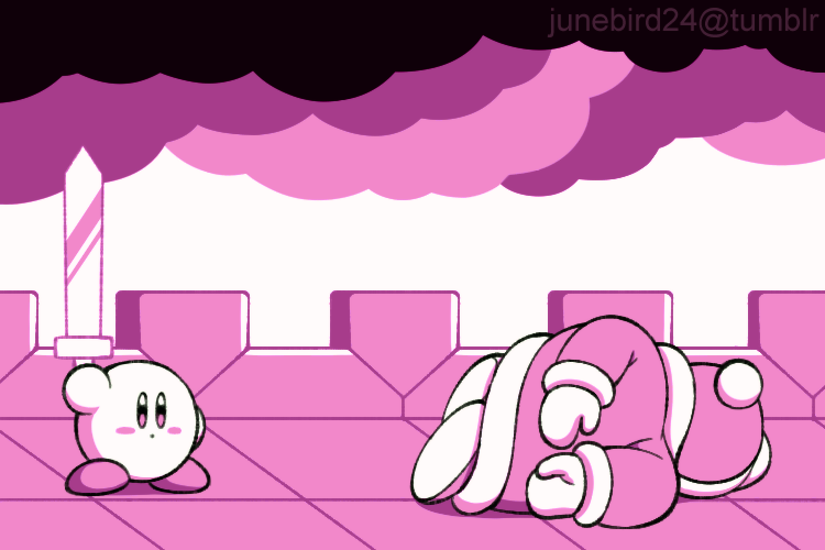 kirby and king dedede (kirby and 1 more) drawn by junebird24