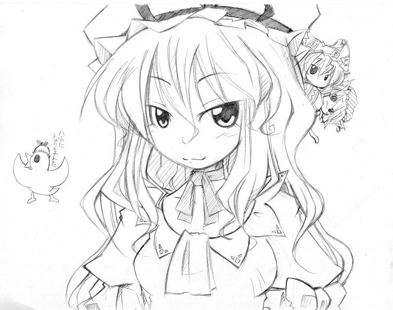 yakumo yukari, yakumo ran, chen, and mystia lorelei (touhou) drawn by mogito