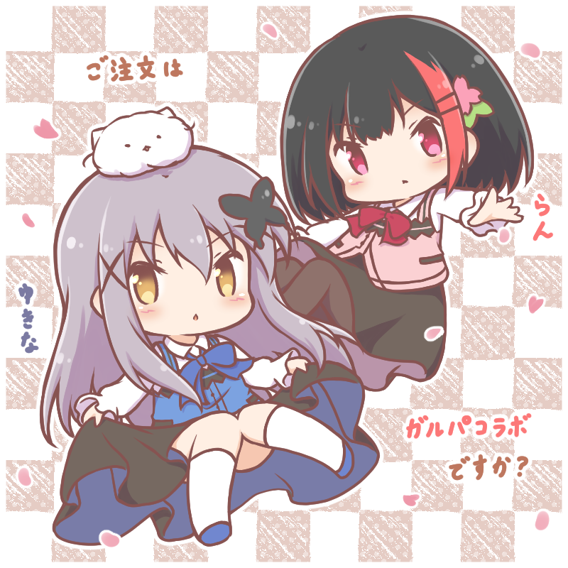 kafuu chino, hoto cocoa, tippy, mitake ran, minato yukina, and 1 more (bang dream! and 1 more) drawn by mitarashi_neko