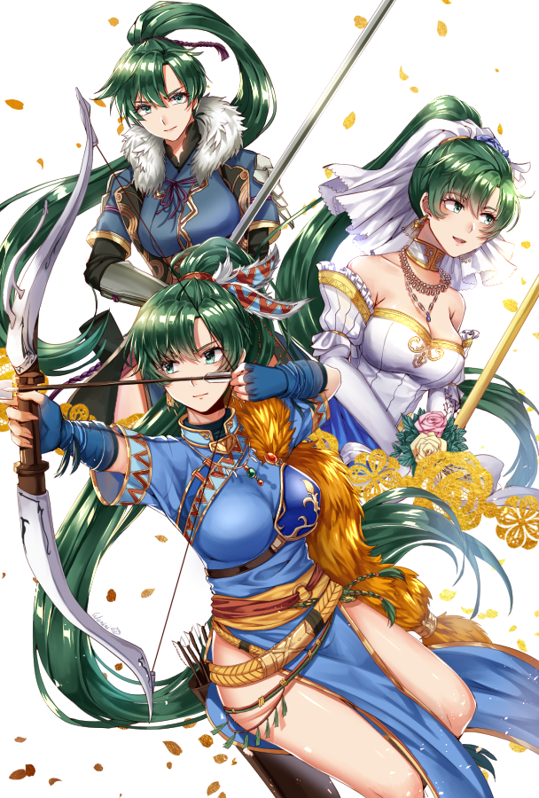 lyn (fire emblem and 2 more) drawn by wani_(fadgrith)