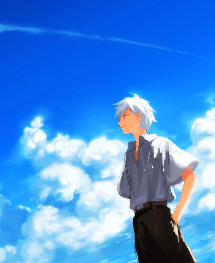 nagisa kaworu (neon genesis evangelion) drawn by apfelbonbon
