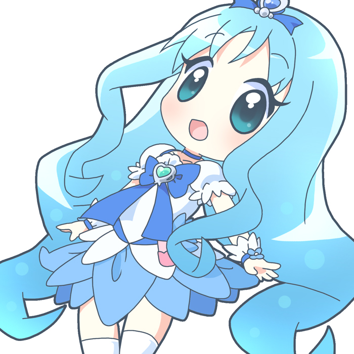 kurumi erika and cure marine (precure and 1 more) drawn by mirai_(sugar)