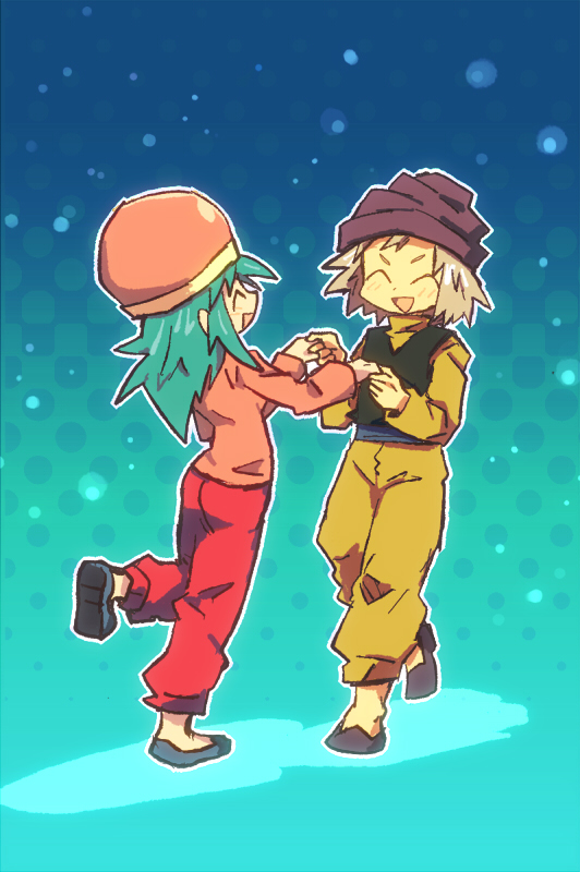 ponzu and pokkle (hunter x hunter) drawn by saiko_(29iti)