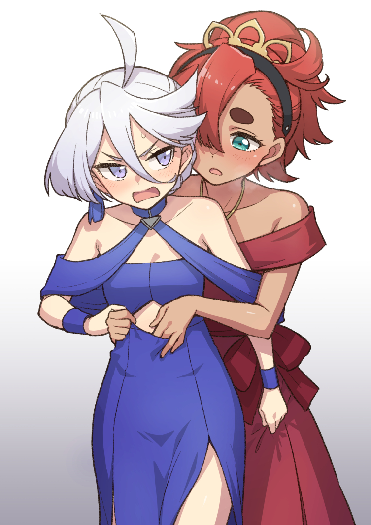 suletta mercury and miorine rembran (gundam and 1 more) drawn by heebee