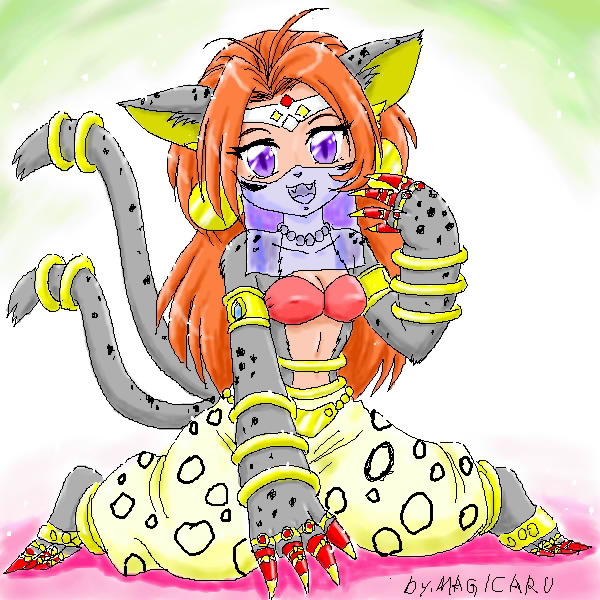 bastemon (digimon and 1 more) drawn by magicaru