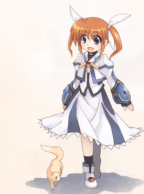 takamachi nanoha and yuuno scrya (lyrical nanoha and 2 more) drawn by kouno_hikaru