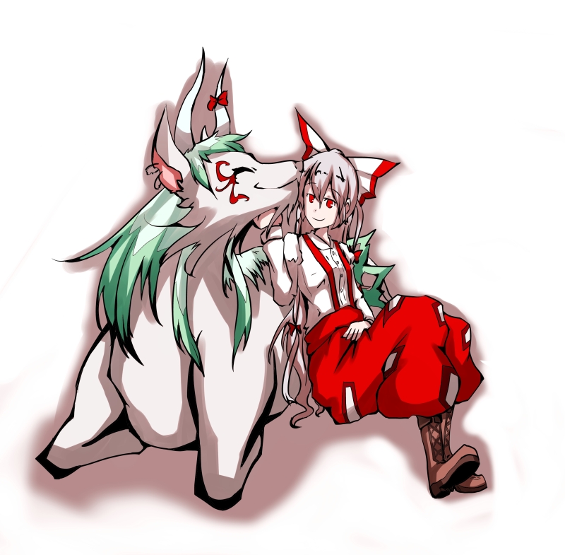 fujiwara no mokou and kamishirasawa keine (touhou) drawn by takatsuki_nato