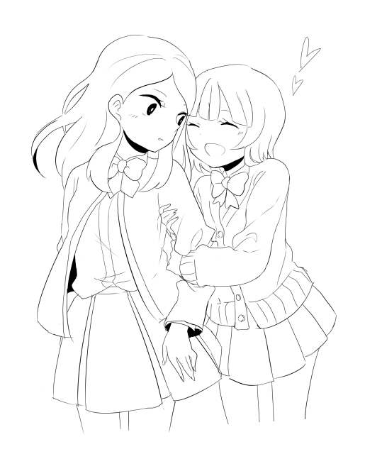 sorano aoi and mizukawa minori (inazuma eleven and 2 more) drawn by karan_koron