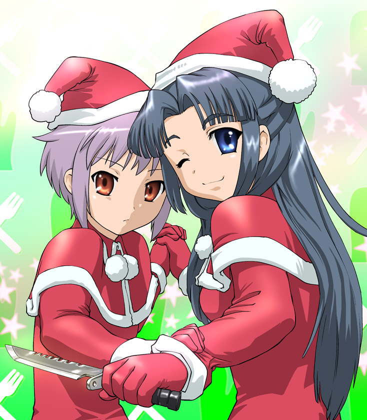 nagato yuki and asakura ryoko (suzumiya haruhi no yuuutsu) drawn by ueyama_michirou