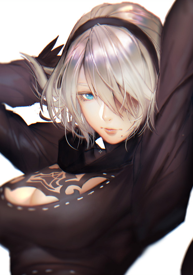 2b (nier and 1 more) drawn by kokutan_kitsunen
