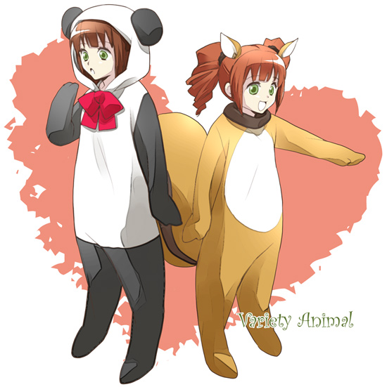 amami haruka and takatsuki yayoi (idolmaster and 1 more) drawn by dorei_k