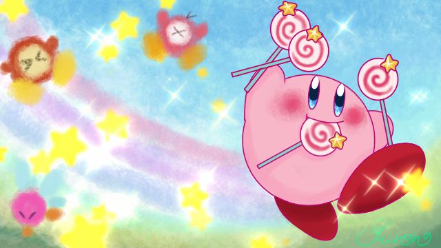 kirby, waddle dee, waddle doo, and bronto burt (kirby) drawn by kurono969