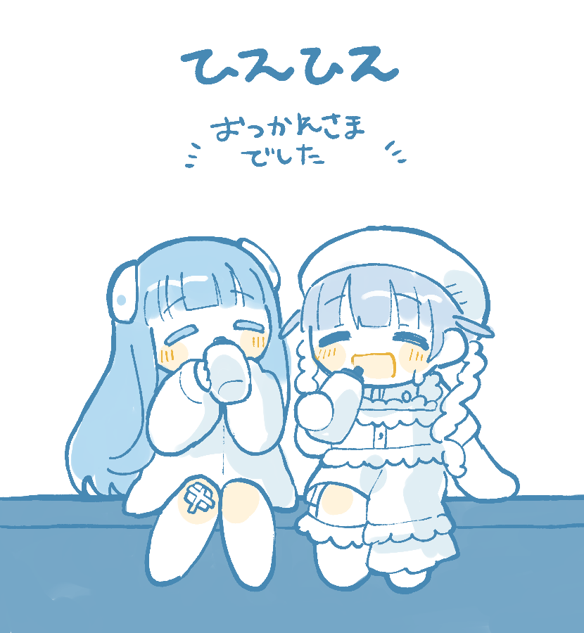 somunia and wotoha (indie virtual youtuber and 1 more) drawn by takeno_(takenoo2)