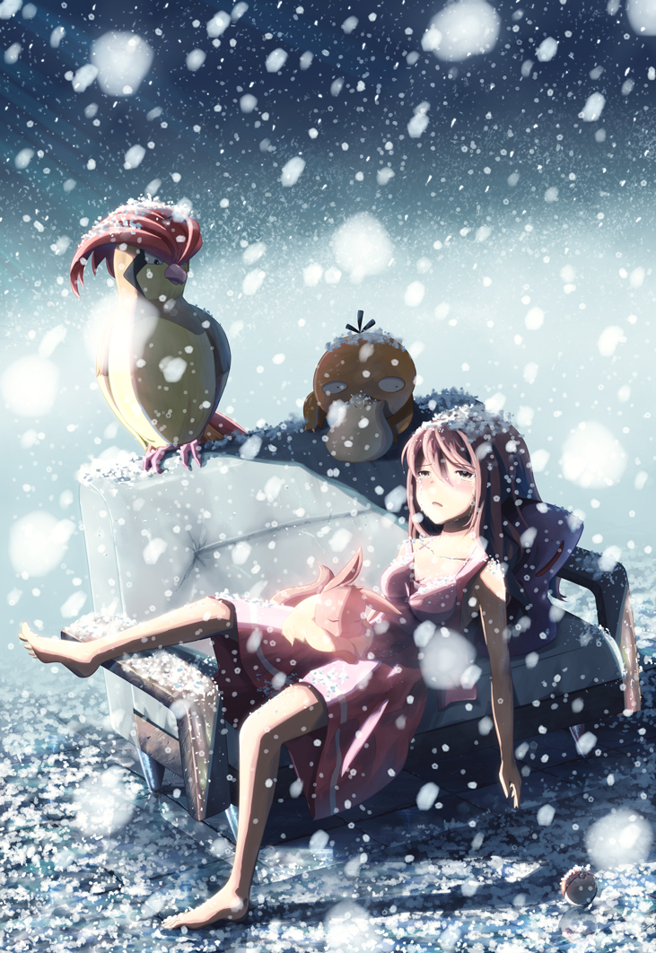 eevee, psyduck, ditto, transformed ditto, and pidgeotto (pokemon) drawn by yakkun