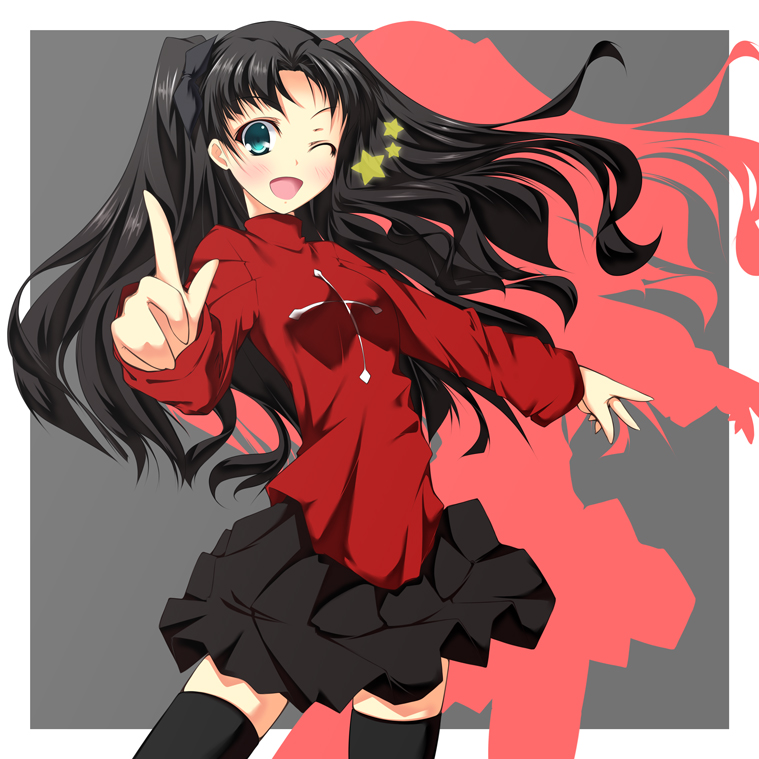 tohsaka rin (fate and 1 more) drawn by chu_(chu_inthis)