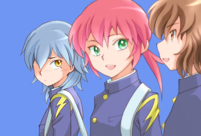 kirino ranmaru, shindou takuto, and kariya masaki (inazuma eleven and 1 more) drawn by ebi-rom