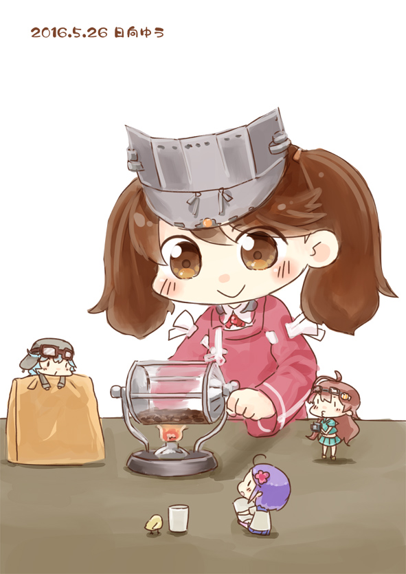 ryuujou, fairy, type 0 fighter model 62 fairy, 25mm twin autocannon mount, and type 2 reconnaissance aircraft (kantai collection) drawn by hinata_yuu