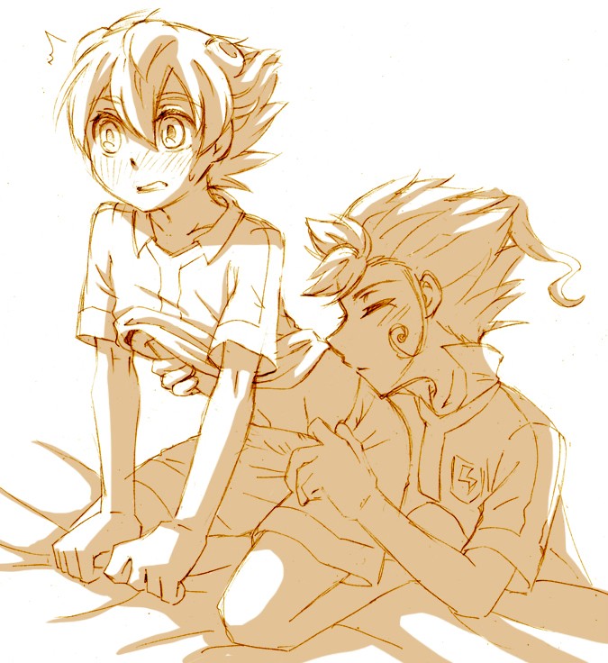 matsukaze tenma and tsurugi kyousuke (inazuma eleven and 1 more) drawn by cr72