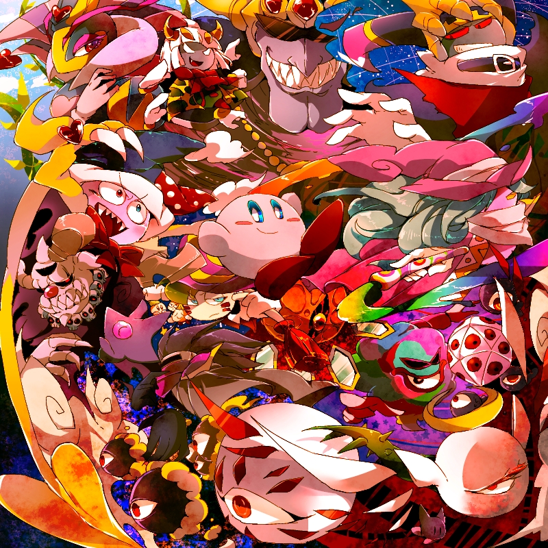 kirby, magolor, marx, taranza, dark matter, and 18 more (kirby and 12 more) drawn by shirushiki
