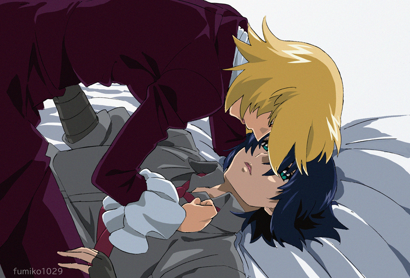cagalli yula athha and athrun zala (gundam and 2 more) drawn by fumiko_(mesushi)
