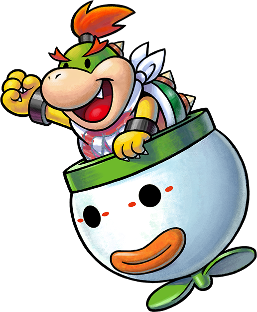 bowser jr. and junior clown car (mario and 2 more)