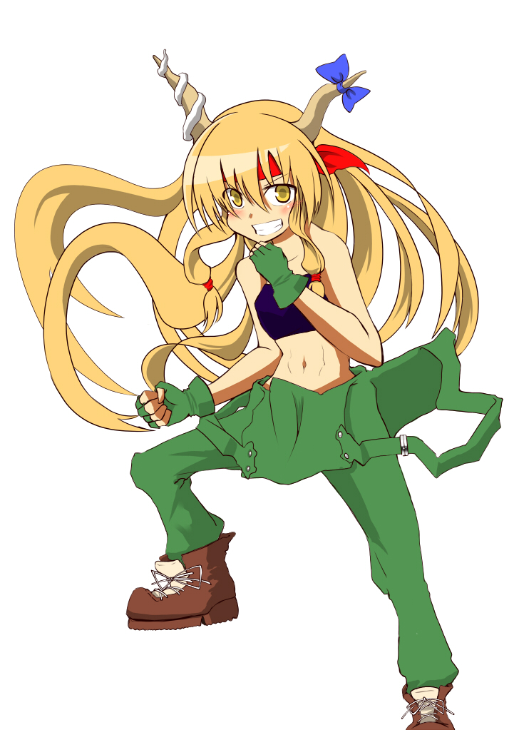 ibuki suika and alex (touhou and 3 more) drawn by hati105