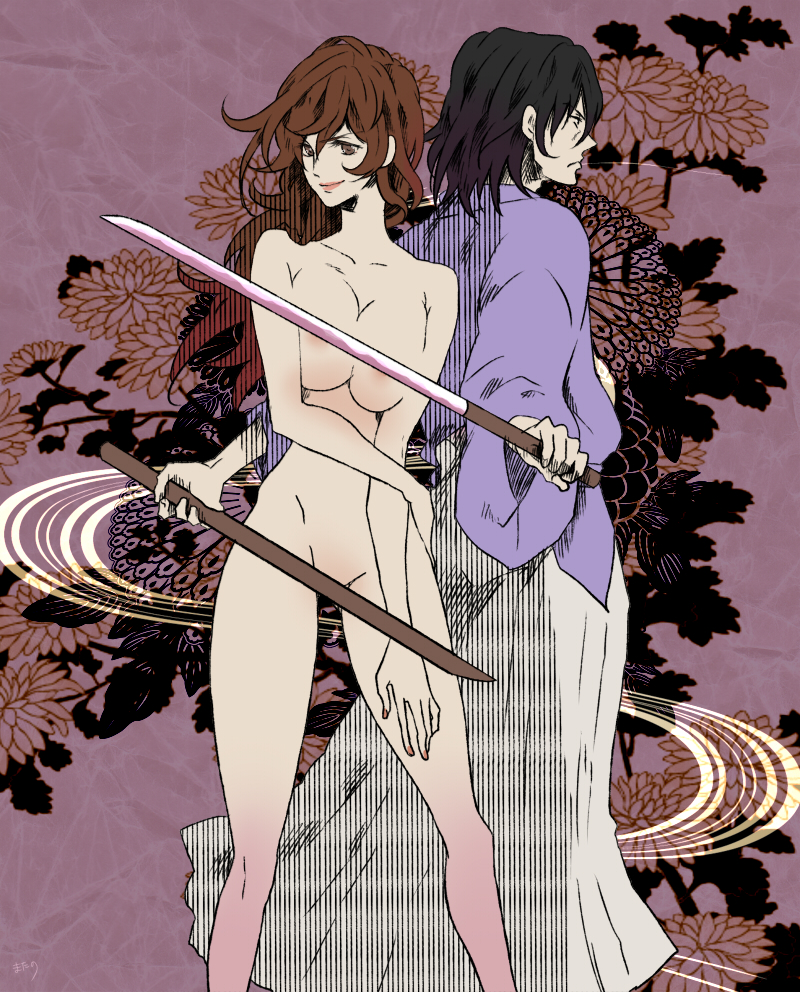 mine fujiko and ishikawa goemon xiii (lupin iii) drawn by matano_maya