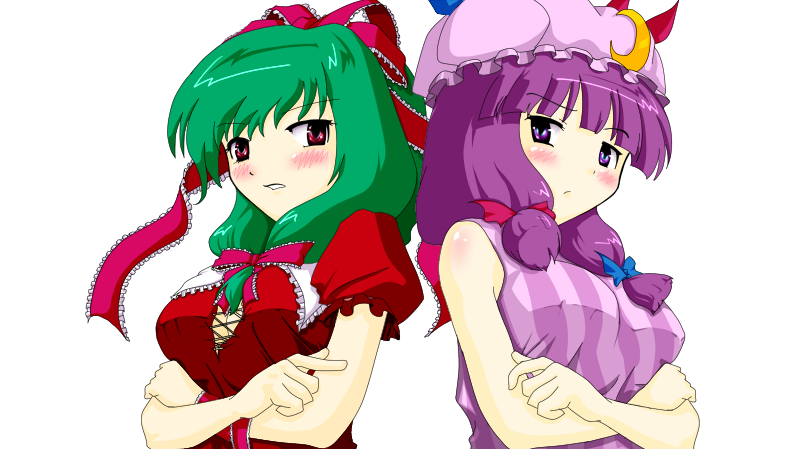 patchouli knowledge and kagiyama hina (touhou) drawn by tsuki_hana