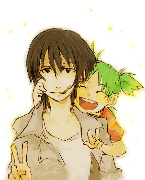 koiwai yotsuba and torako (yotsubato!) drawn by uzaki_(jiro)