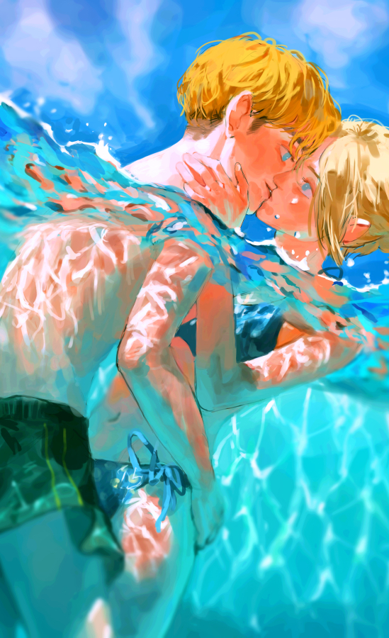 armin arlert and annie leonhart (shingeki no kyojin) drawn by umi_(k_mpk)