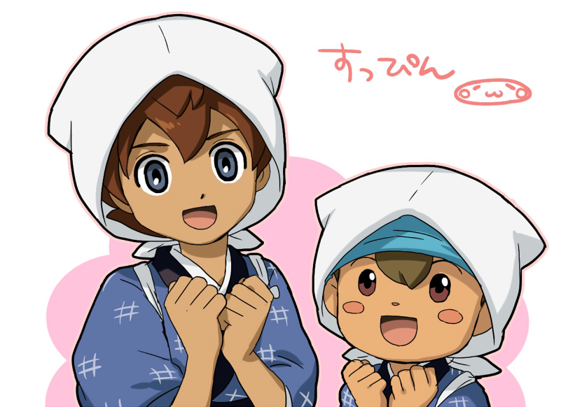 matsukaze tenma and nishizono shinsuke (inazuma eleven and 2 more) drawn by mizuhara_aki