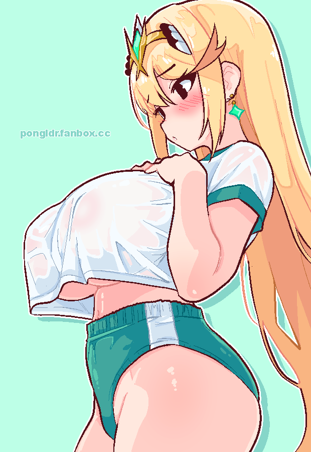mythra (xenoblade chronicles and 1 more) drawn by pongldr