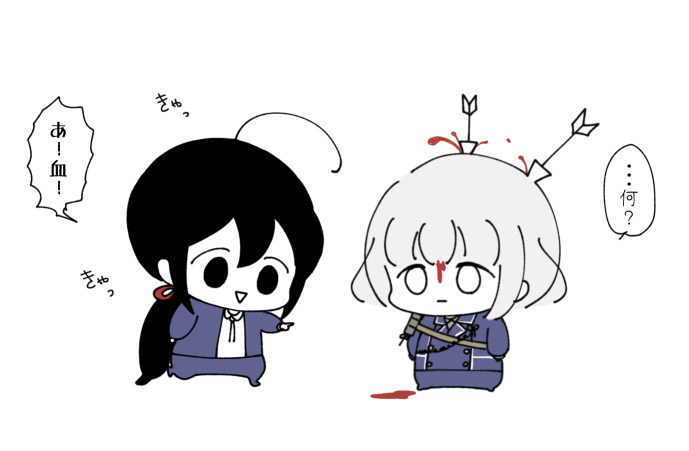 namazuo toushirou and honebami toushirou (touken ranbu) drawn by kumako_(sono328)