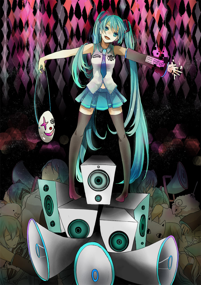 hatsune miku (vocaloid and 1 more) drawn by sakuragi_kei